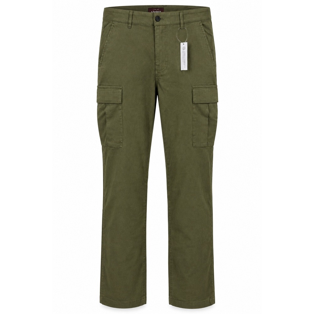 Alesbury Heather Cargo Essential Wash Straight Fit Trouser Green Mens 36x34 NEW‎